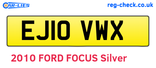 EJ10VWX are the vehicle registration plates.
