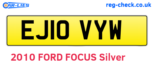 EJ10VYW are the vehicle registration plates.