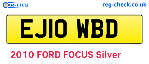 EJ10WBD are the vehicle registration plates.