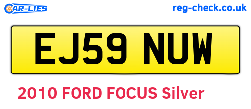 EJ59NUW are the vehicle registration plates.