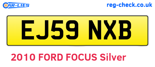 EJ59NXB are the vehicle registration plates.