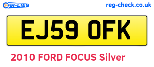 EJ59OFK are the vehicle registration plates.