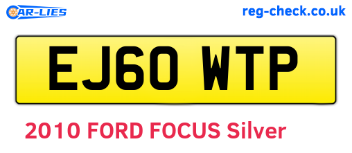 EJ60WTP are the vehicle registration plates.