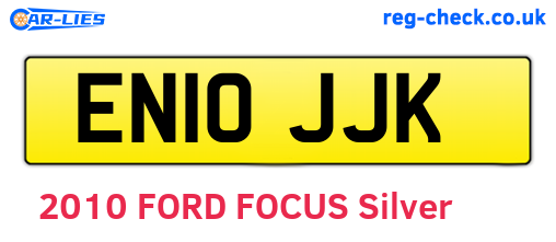 EN10JJK are the vehicle registration plates.