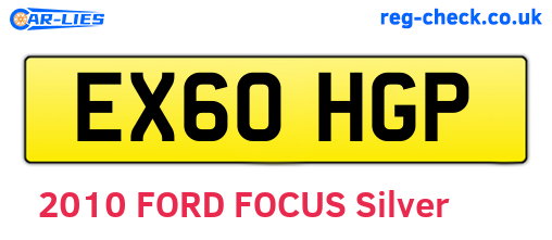 EX60HGP are the vehicle registration plates.