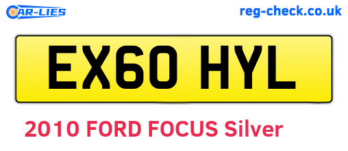 EX60HYL are the vehicle registration plates.