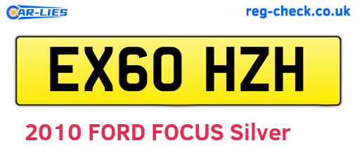 EX60HZH are the vehicle registration plates.