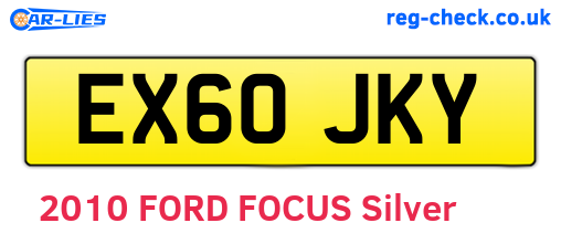 EX60JKY are the vehicle registration plates.