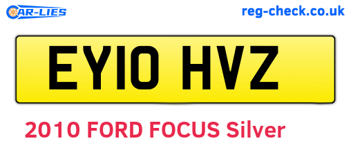EY10HVZ are the vehicle registration plates.