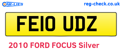 FE10UDZ are the vehicle registration plates.
