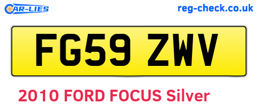 FG59ZWV are the vehicle registration plates.