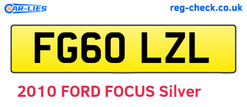 FG60LZL are the vehicle registration plates.