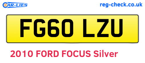 FG60LZU are the vehicle registration plates.
