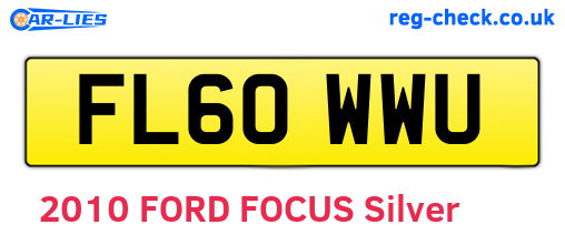 FL60WWU are the vehicle registration plates.