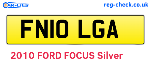 FN10LGA are the vehicle registration plates.