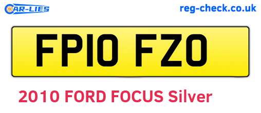 FP10FZO are the vehicle registration plates.