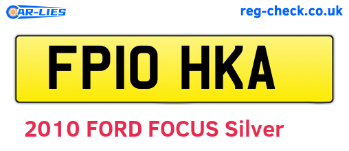 FP10HKA are the vehicle registration plates.