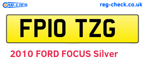 FP10TZG are the vehicle registration plates.