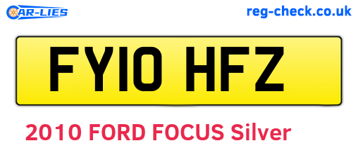 FY10HFZ are the vehicle registration plates.