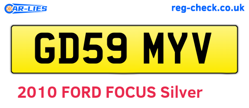 GD59MYV are the vehicle registration plates.