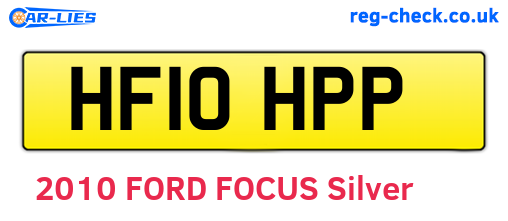 HF10HPP are the vehicle registration plates.