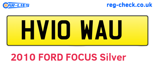 HV10WAU are the vehicle registration plates.