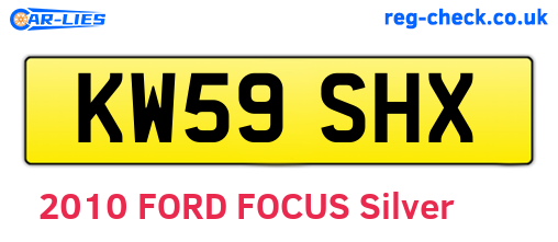 KW59SHX are the vehicle registration plates.