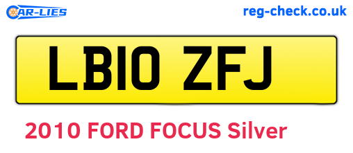LB10ZFJ are the vehicle registration plates.