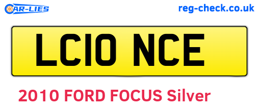 LC10NCE are the vehicle registration plates.