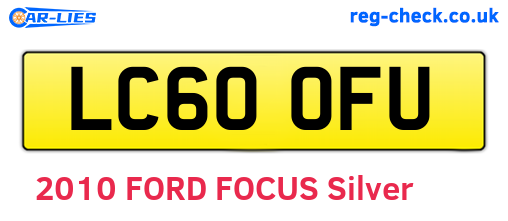 LC60OFU are the vehicle registration plates.