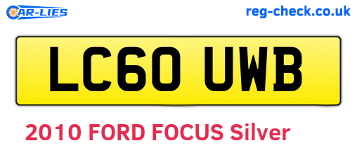 LC60UWB are the vehicle registration plates.