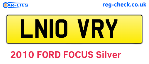 LN10VRY are the vehicle registration plates.