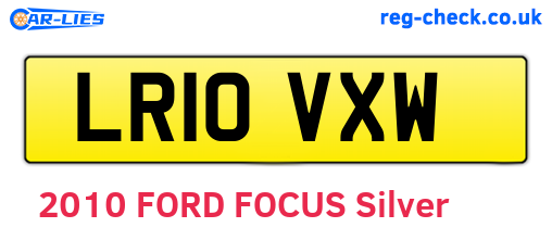 LR10VXW are the vehicle registration plates.