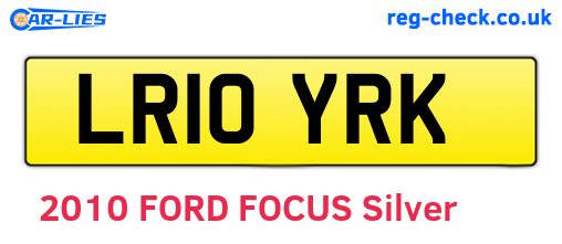 LR10YRK are the vehicle registration plates.