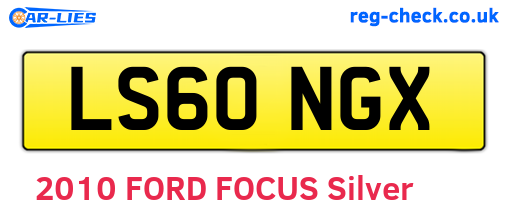LS60NGX are the vehicle registration plates.