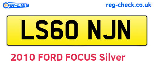 LS60NJN are the vehicle registration plates.
