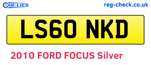 LS60NKD are the vehicle registration plates.