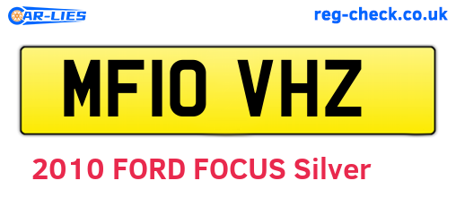 MF10VHZ are the vehicle registration plates.