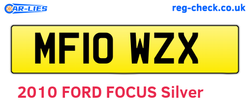 MF10WZX are the vehicle registration plates.