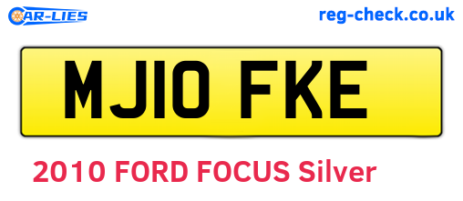 MJ10FKE are the vehicle registration plates.