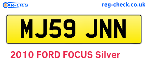 MJ59JNN are the vehicle registration plates.