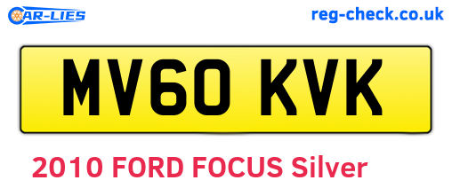 MV60KVK are the vehicle registration plates.