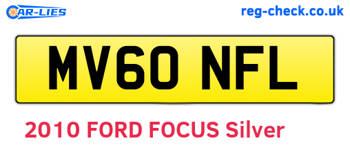 MV60NFL are the vehicle registration plates.