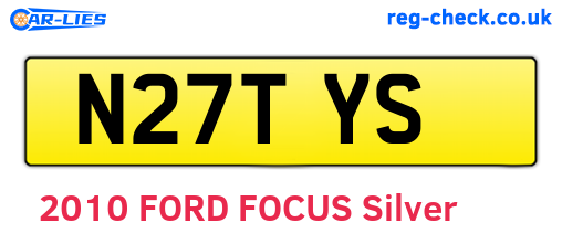 N27TYS are the vehicle registration plates.