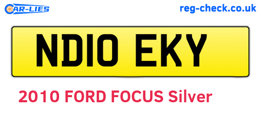 ND10EKY are the vehicle registration plates.