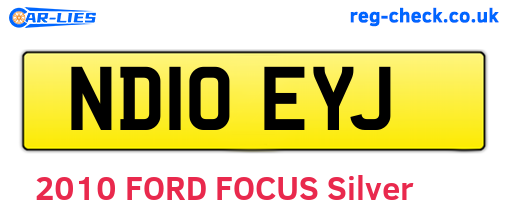 ND10EYJ are the vehicle registration plates.