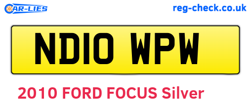 ND10WPW are the vehicle registration plates.