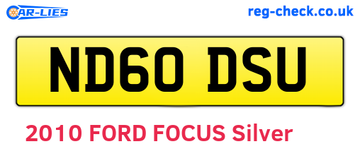 ND60DSU are the vehicle registration plates.