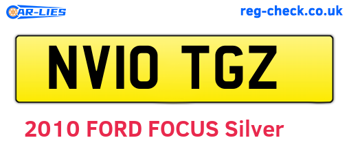 NV10TGZ are the vehicle registration plates.