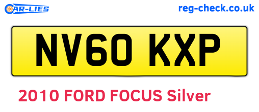 NV60KXP are the vehicle registration plates.
